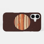 Vintage gestileerde Jupiter iPhone 16 Hoesje (Achterkant horizontaal)