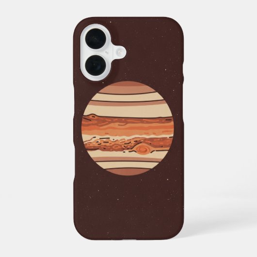 Vintage gestileerde Jupiter iPhone 16 Hoesje (Achterkant)