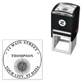 Vintage gestileerde kompasroos  zelfinktende stempel (In situ)
