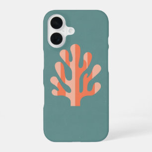 Vintage gestileerde koraal iPhone 16 hoesje