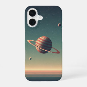 Vintage gestileerde planeet iPhone 16 hoesje