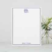 Vintage gestileerde polowedstrijd tekening #1 Blau (Staand voorkant)