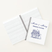 Vintage gestileerde polowedstrijd tekening #1 Blau Notitieboek (Binnen)
