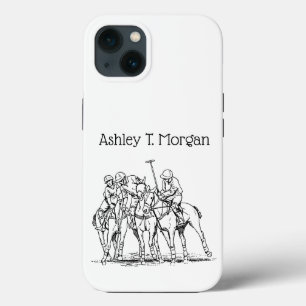 Vintage gestileerde polowedstrijd tekening #1 Zwar Case-Mate iPhone Case