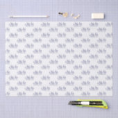 Vintage gestileerde polowedstrijd tekening #2 Blau Tissuepapier (Craft)