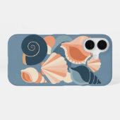 Vintage gestileerde schelp iPhone 16 hoesje (Achterkant horizontaal)