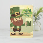 Vintage gestileerde St. Patrick's Day Feestdagenkaart (Staand voorkant)
