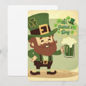 Vintage gestileerde St. Patrick's Day Feestdagenkaart (Voorkant / Achterkant)