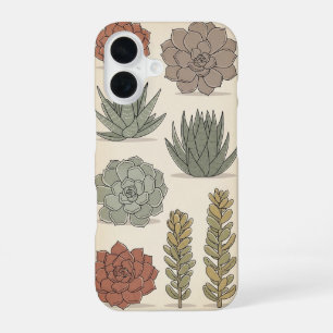 Vintage gestileerde succulenten iPhone 16 hoesje