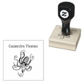 Vintage gestileerde tekening van een octopus #1 rubberstempel (Gestempeld)