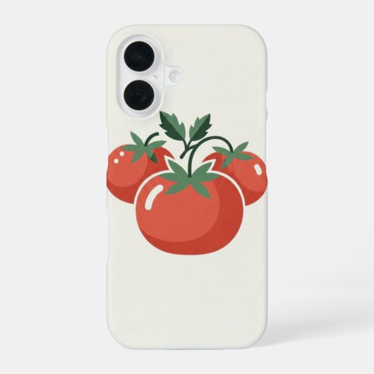 Vintage gestileerde tomaten iPhone 16 hoesje (Achterkant)