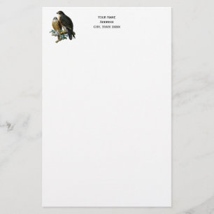 Vintage gestileerde valken op tak briefpapier
