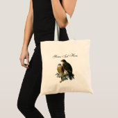 Vintage gestileerde valken op tak tote bag (Voorkant (product))