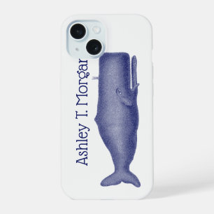Vintage gestileerde walvis uit de 19e eeuw #1 in b iPhone 15 case