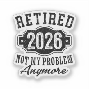 Vintage Gestopt 2026 Mijlpaal Prestatiebadge Sticker