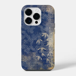 Vintage gestresseerd Japans papier bamboe en blade iPhone 14 Plus Hoesje