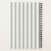Vintage gestructureerde blauwe streep Art Deco Notitieboek (Achterkant)
