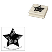 Vintage gestructureerde ster met verbleekte afwerk rubberstempel (Gestempeld)