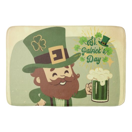 Vintage gestyleerde St. Patrick's Day Badmat (Voorkant)