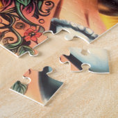 Vintage Getatoeëerde Cowgirls Legpuzzel (Zijkant)