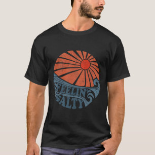 Vintage Gevoel Zout Retro 70's Strandvakantie Knip T-shirt