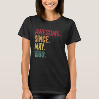 Vintage - Geweldig sinds mei 1980 45ste verjaardag T-shirt