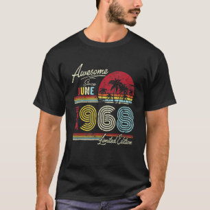Vintage Geweldige sinds juni 1968 54e verjaardag T-shirt