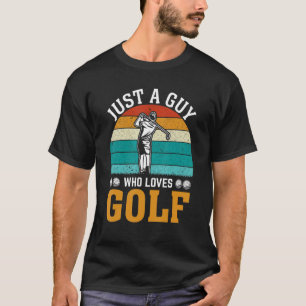 Vintage gewoon een man die van Golfgolfers houdt T-shirt