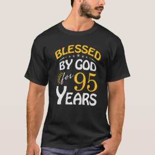 Vintage gezegend door God voor 95 jaar oud Happy 9 T-shirt