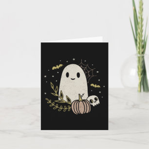 Vintage Ghost Autumn Herfst Halloween 1 Kaart