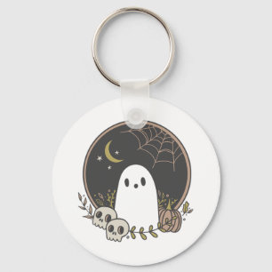 Vintage Ghost Autumn Herfst Halloween Sleutelhanger