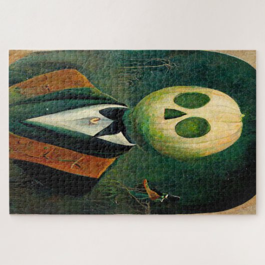 Vintage Ghost Pumpkin Man Legpuzzel (Horizontaal)