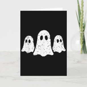 Vintage Ghost Trio Grafisch – Retro Soky Halloween Kaart