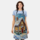 Vintage Gingerbread House in Enchanted Winter Schort (Gedragen)