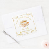 Vintage Ginseng Tea Square Label (Envelop)