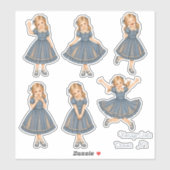 Vintage Girls - Donna - nr.1 Sticker Sheet (Vel)