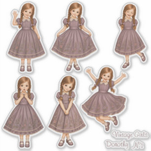 Vintage Girls - Dorothy - n°1 Stickerblad Sticker