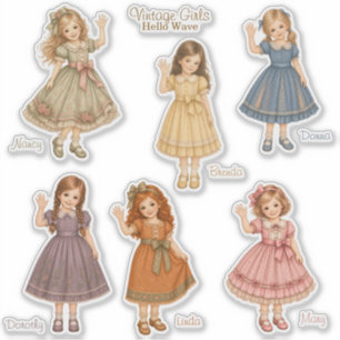 Vintage Girls: Hello Wave Collection Stickers
