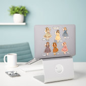 Vintage Girls: Hello Wave Collection Stickers (Laptop op bureau)