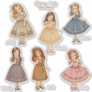 Vintage Girls: Kiss Blow Collectie Sticker
