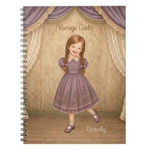 Vintage Girls Notitieboek met Dorothy Gelukkig Lac