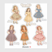 Vintage Girls: Proud Pose Collection Stickers (Vel)