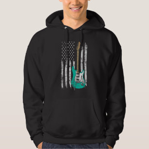 Vintage Gitaar, Amerikaanse Vlag van de VS Hoodie