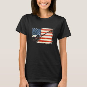 Vintage Gitaar Gitarist VS Amerikaanse Vlag 43 T-shirt