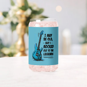 Vintage Gitaar Retro Rock Legende Nostalgische Muz Blikvorm Glas