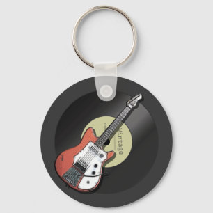 Vintage Gitaar Sleutelhanger