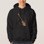 Vintage gitaarspeler Floral Musicus Art Hoodie<br><div class="desc">Vintage Guitar Player Floral Musician Art. Guitarist Musical Notes Instrument Player.</div>
