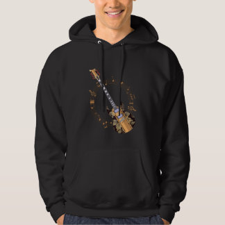 Vintage gitaarspeler Floral Musicus Art Hoodie
