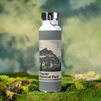 Vintage Glacier National Park Waterfles