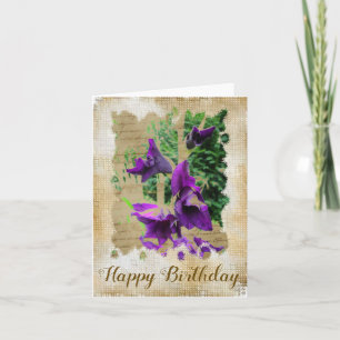 Vintage Gladiole Kaart